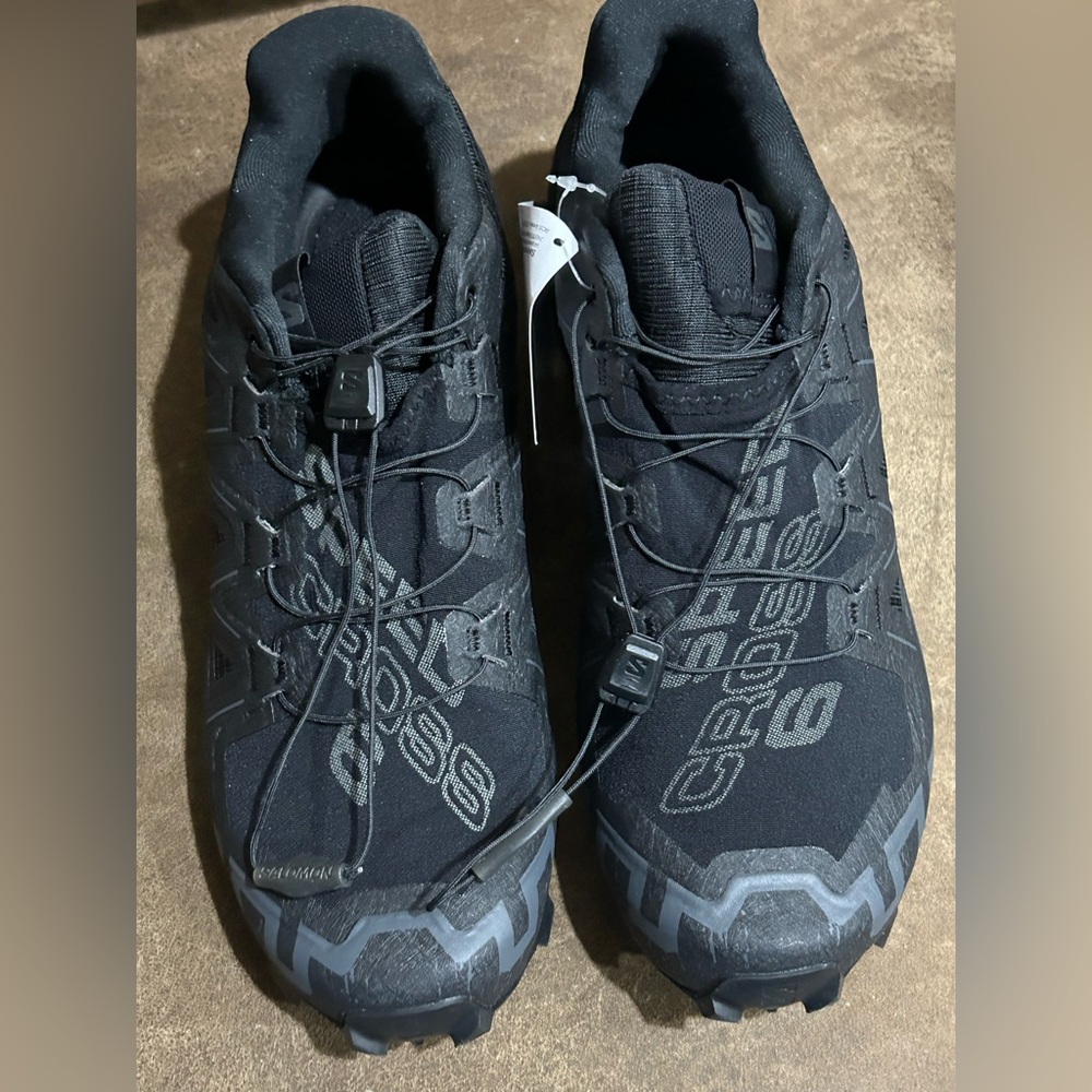 NWT/NIB Salomon Men's Black Phantom Speedcross 6 Shoes Size 9 US
